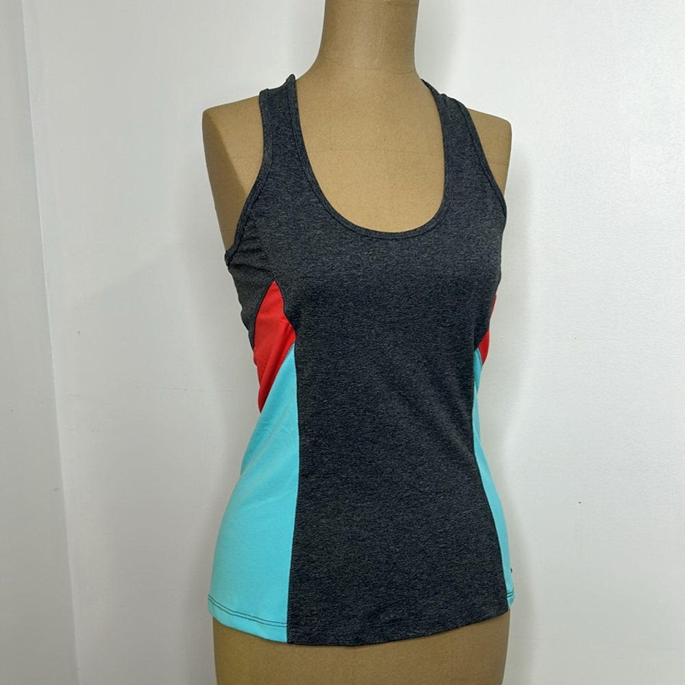 Mono B 💙 Grey Color Block Racerback Athletic Tank Top Athleisure Gym Shirt